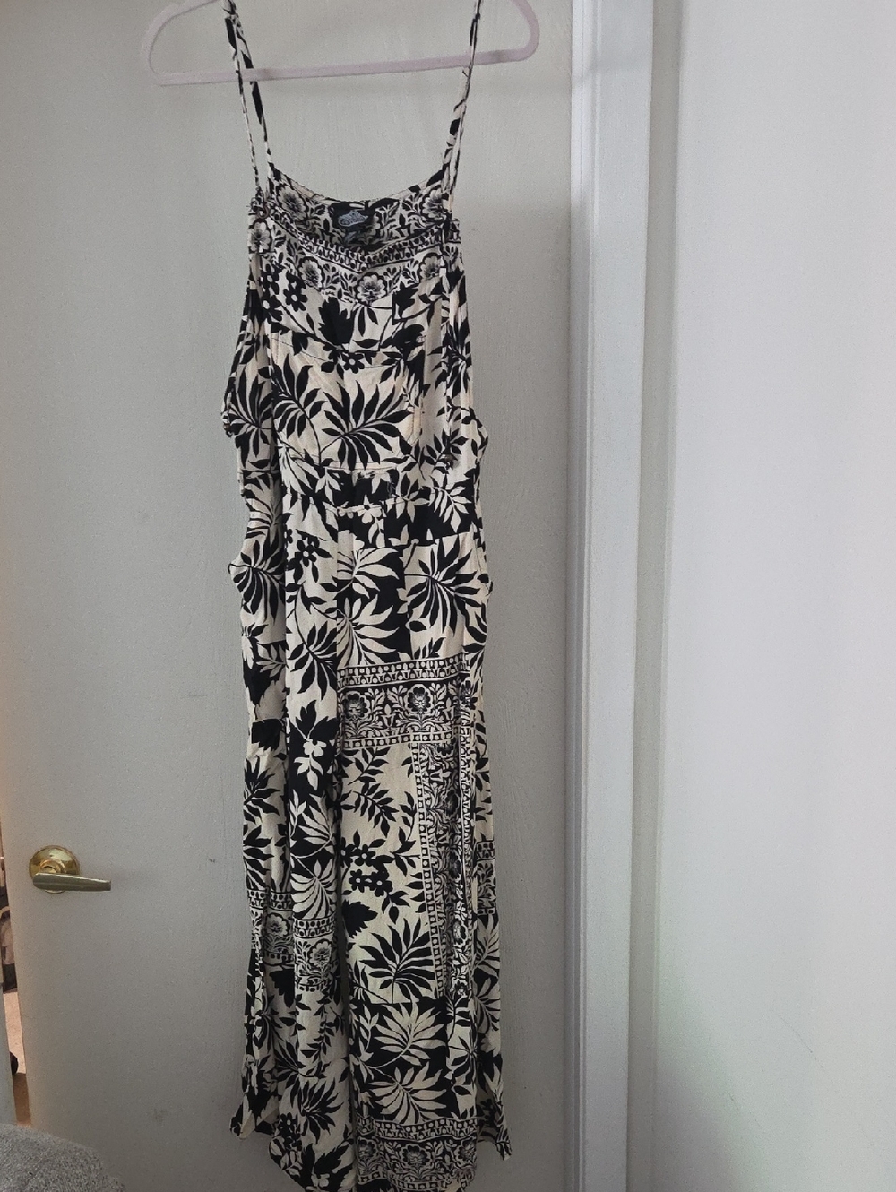 Angie Black and Cream Jumpsuit. S